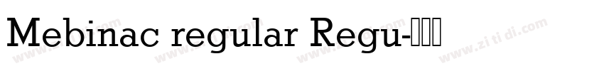 Mebinac regular Regu字体转换